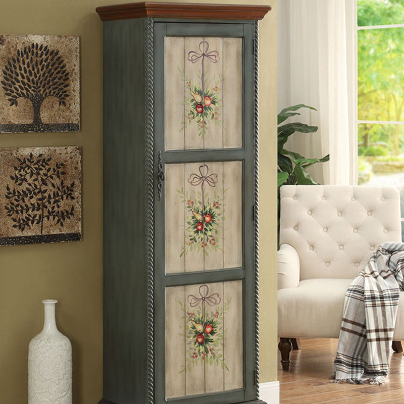 Coastal Storage Cabinet for Bedroom Matte Finish Birch Wood Cabinet