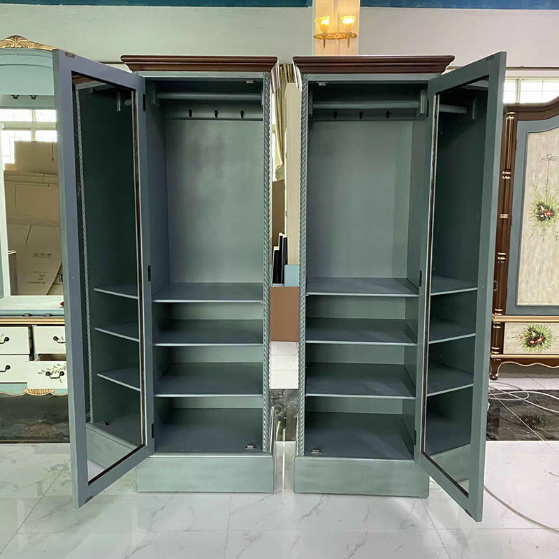 Coastal Storage Cabinet for Bedroom Matte Finish Birch Wood Cabinet