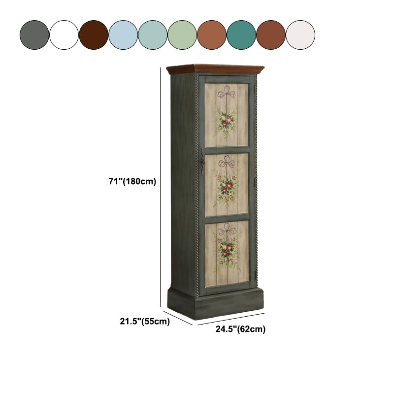 Coastal Storage Cabinet for Bedroom Matte Finish Birch Wood Cabinet