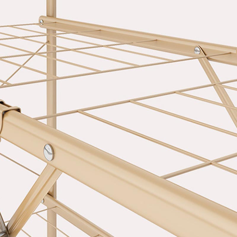 Gold Steel Frame Wardrobe Armoire Contemporary Style Wardrobe for Bedroom