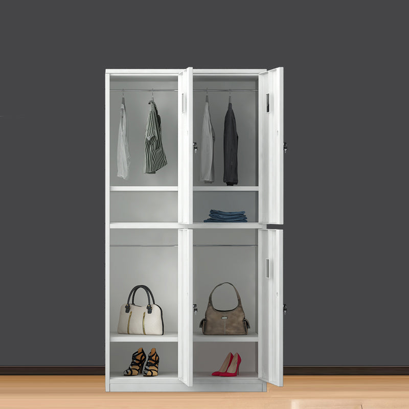 Contemporary Interior Storage Cabinet Gray Cabinet with Metal Door