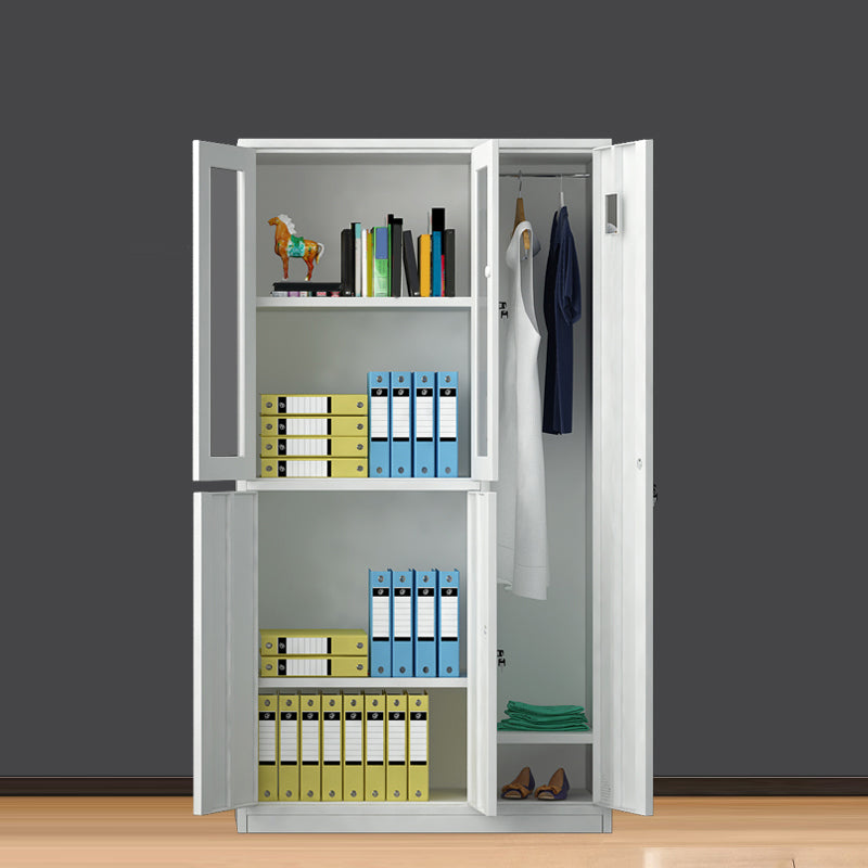 Contemporary Interior Storage Cabinet Gray Cabinet with Metal Door