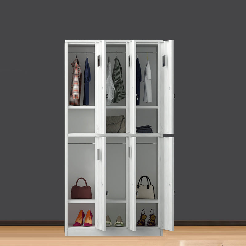 Contemporary Interior Storage Cabinet Gray Cabinet with Metal Door
