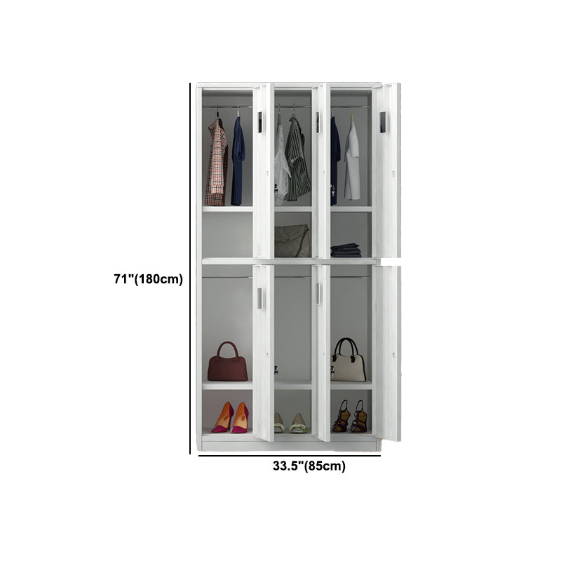 Contemporary Interior Storage Cabinet Gray Cabinet with Metal Door