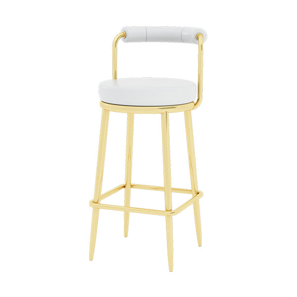 Glam 1/4 Pieces Bar Table Set Rectangle Stone Counter Table with High Stools