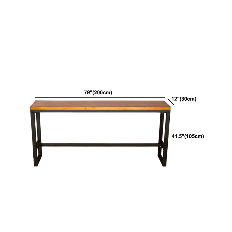 Industrial 1/5/7/9 Pieces Bar Table Set Rectangle Pine Wood Counter Table with High Stools