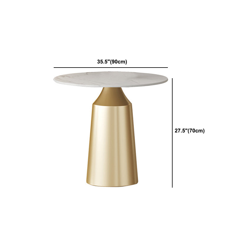 Glam Sintered Stone Dining Table Set Round 1/5 Pieces Dining Set for Home Use