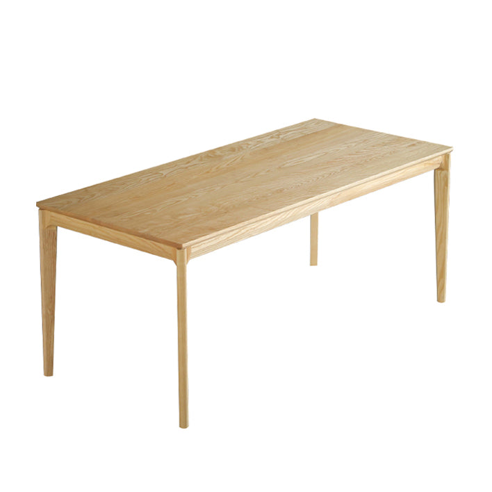 Modern 1/2/3/4/5 Pieces Dining Set Rectangle Solid Wood Legs Dinette Set in Natural