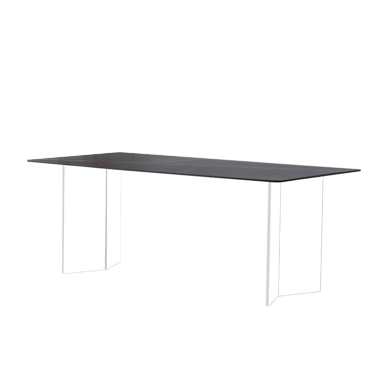 Modern 1/2/5 Pieces Dining Set  Acrylic Base Double Pedestal Dinette Set