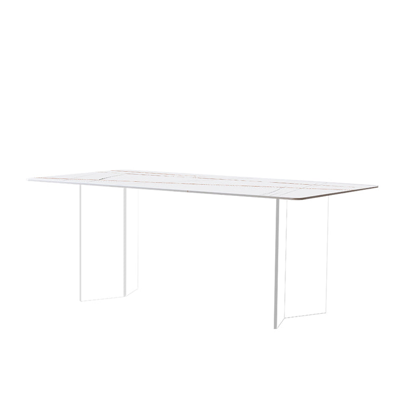 Modern 1/2/5 Pieces Dining Set  Acrylic Base Double Pedestal Dinette Set