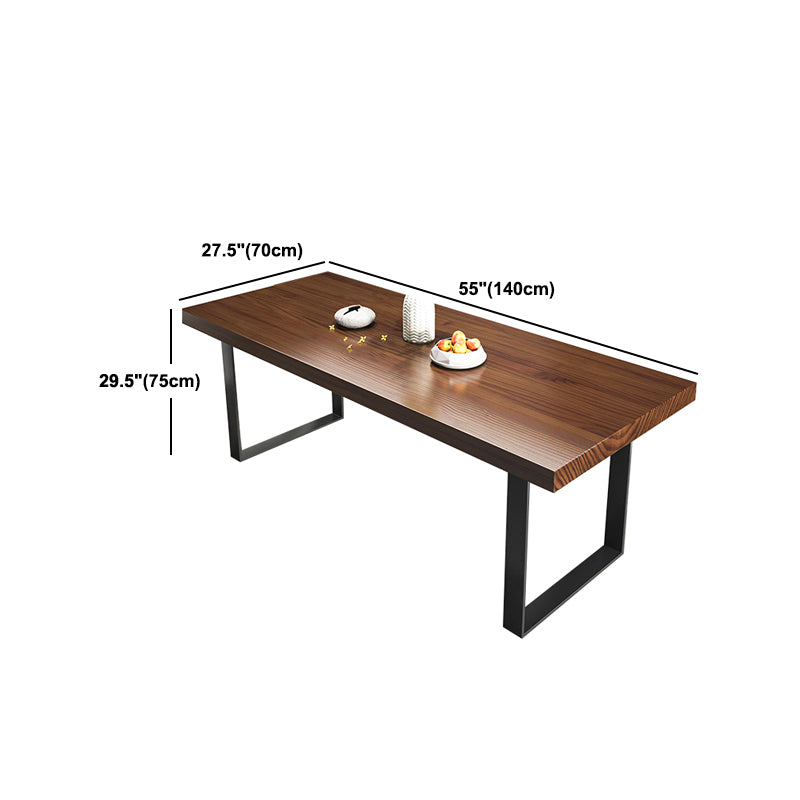 Industrial 1/2/5/7 Pieces Dining Set Solid Wood Top Dinette Set with Black Base