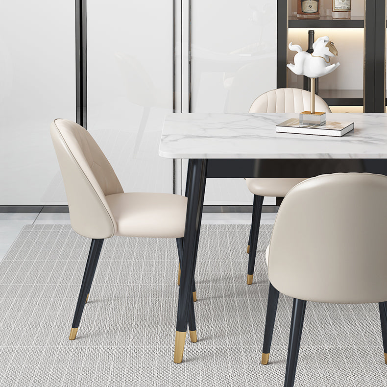 Modern Indoor 1/4/5/7 Pieces Dining Set Rectangle Stone Top Legs Dinette Set