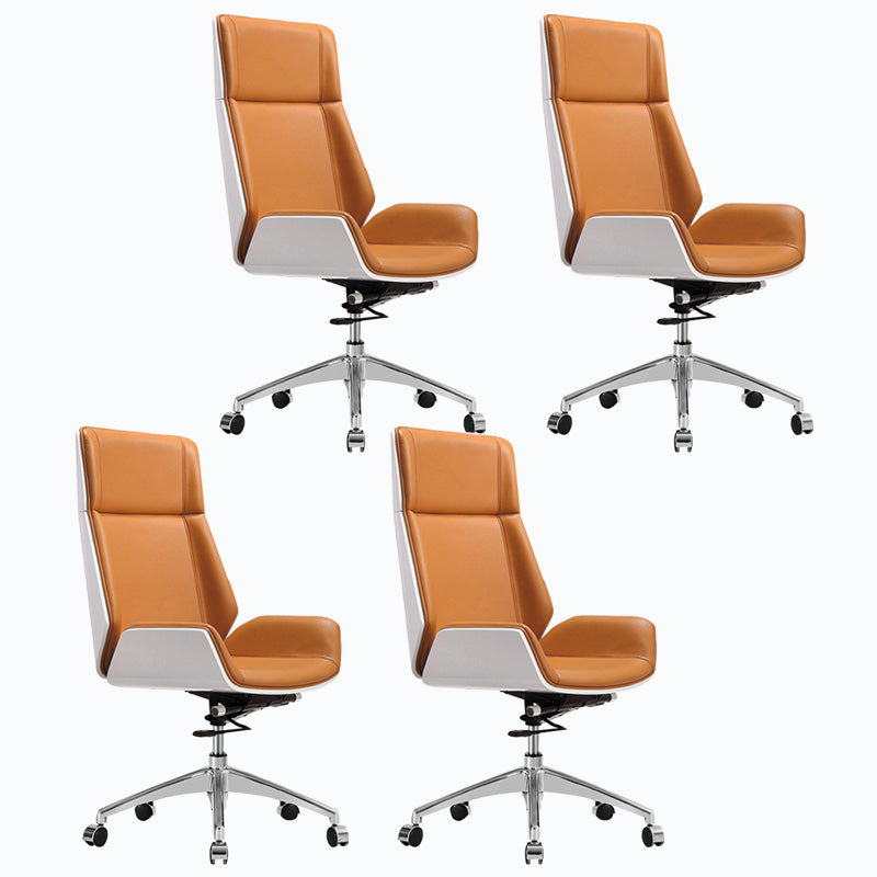 Modern Rotatable Office Chair High Back Fixed Armrest Manager Chair