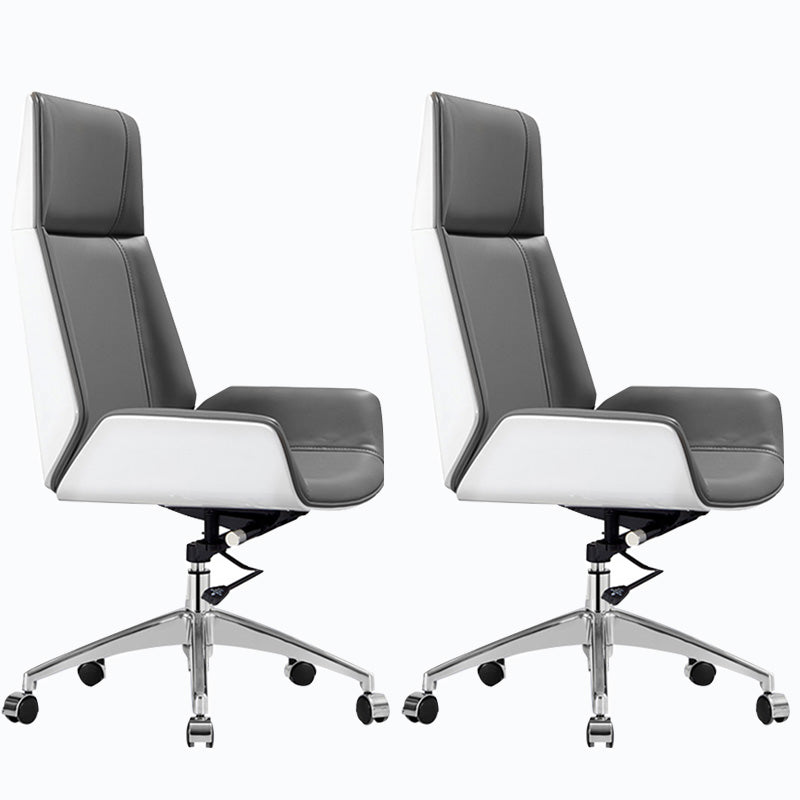 Modern Rotatable Office Chair High Back Fixed Armrest Manager Chair