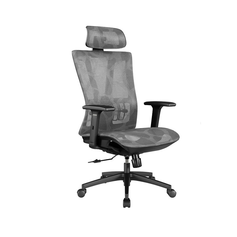 High Back Office Chair Adjustable Armrest Desk Chair with Headrest and Wheels