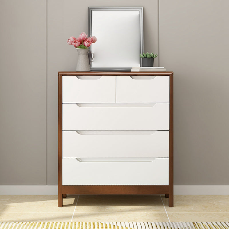 Contemporary Chest Legs Included Solid Wood Chest with Drawers for Bedroom