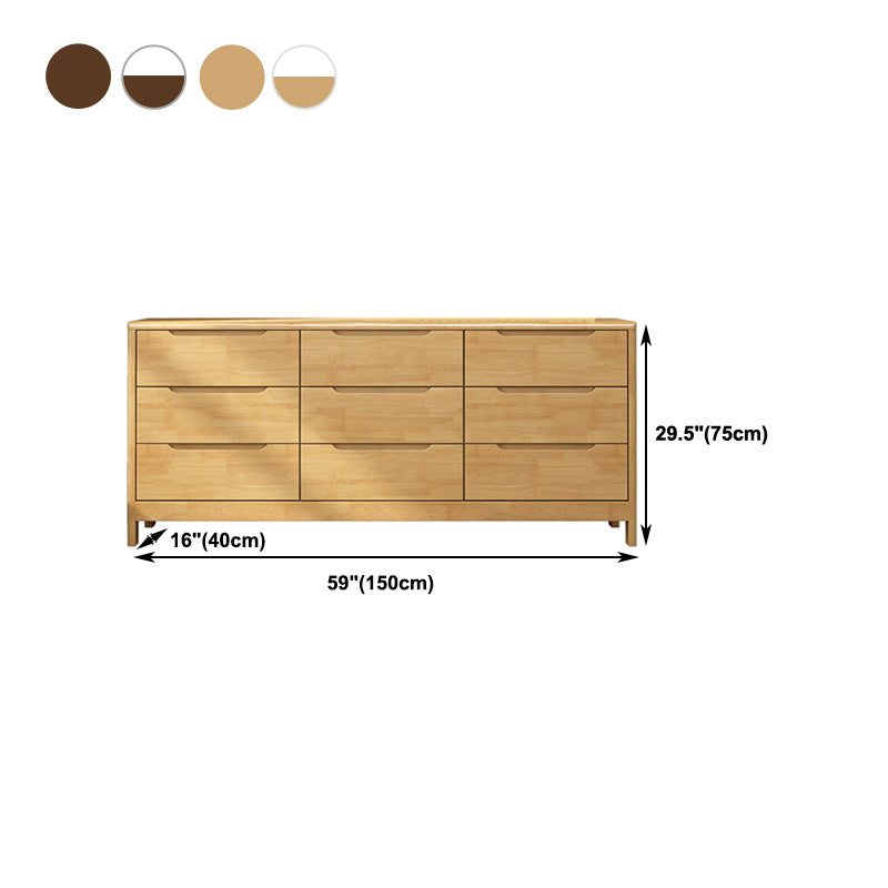 Contemporary Chest Legs Included Solid Wood Chest with Drawers for Bedroom