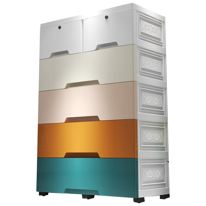 Contemporary Lingerie Chest  Plastic Chest with Drawers for Bedroom