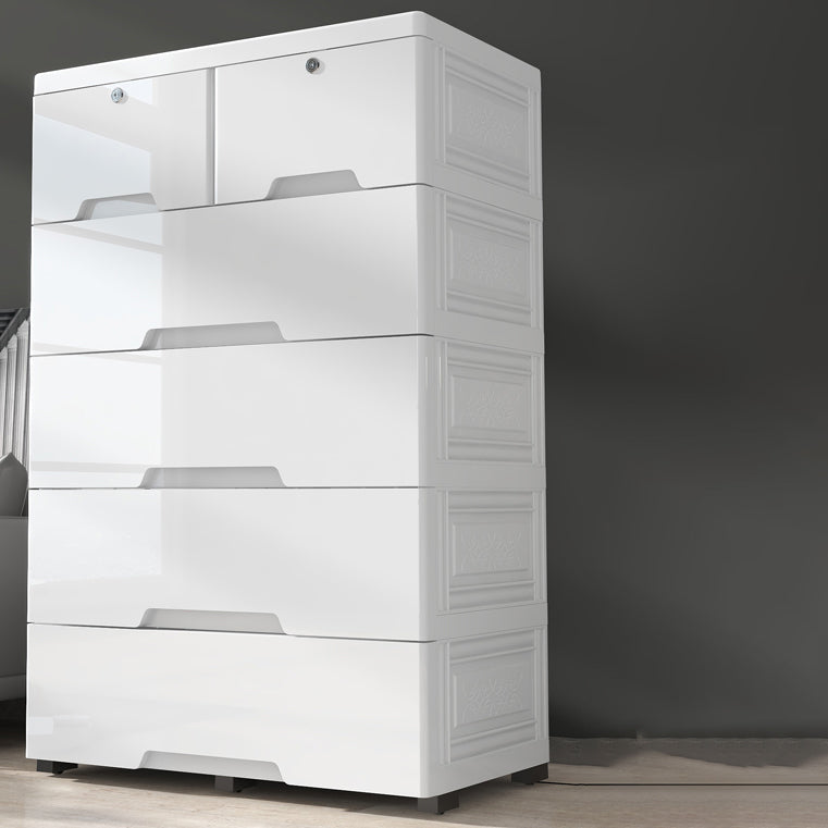 Contemporary Lingerie Chest  Plastic Chest with Drawers for Bedroom