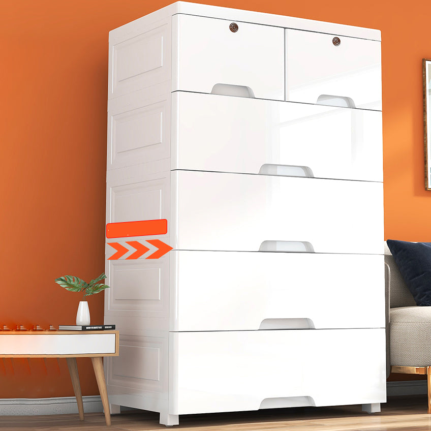 Contemporary Lingerie Chest  Plastic Chest with Drawers for Bedroom