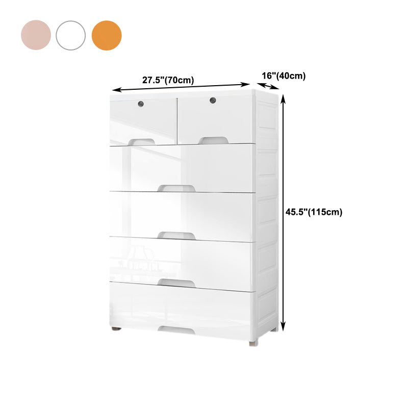 Contemporary Lingerie Chest  Plastic Chest with Drawers for Bedroom