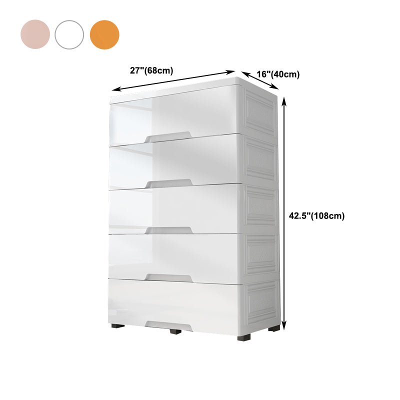 Contemporary Lingerie Chest  Plastic Chest with Drawers for Bedroom