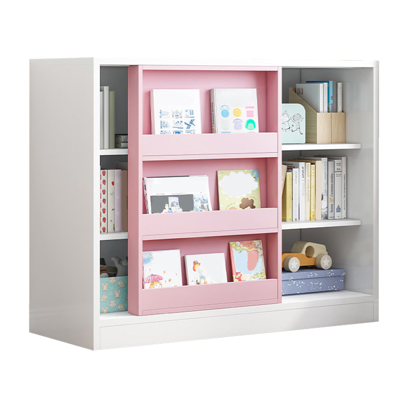 Closed Wooden Bookshelf Modern Home Living Room Square Bookcase
