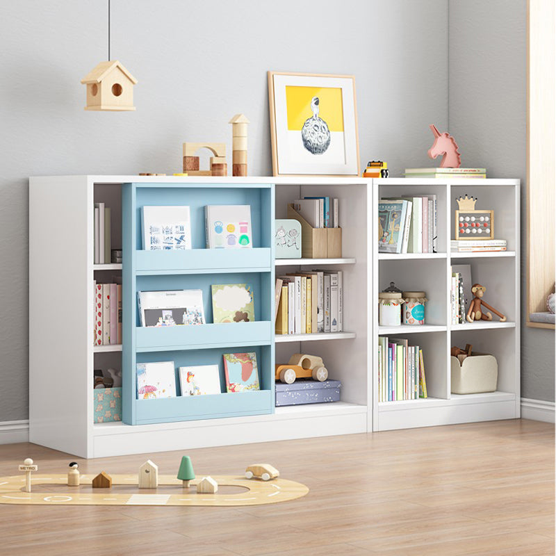 Closed Wooden Bookshelf Modern Home Living Room Square Bookcase