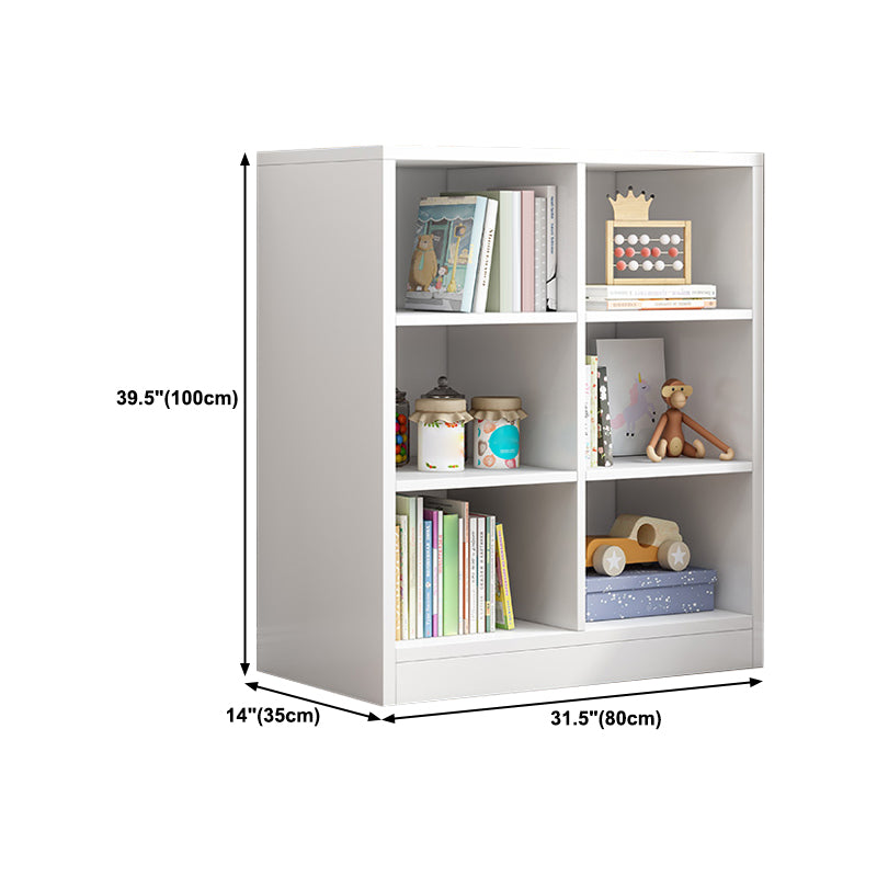 Closed Wooden Bookshelf Modern Home Living Room Square Bookcase