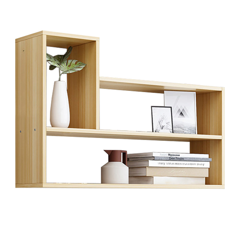 Modern Engineered Wood Bookcase, Geometric Wall Mounted Bookshelf for Any Room