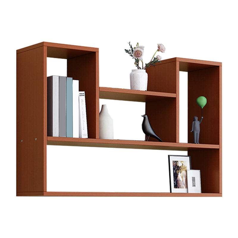 Modern Engineered Wood Bookcase, Geometric Wall Mounted Bookshelf for Any Room