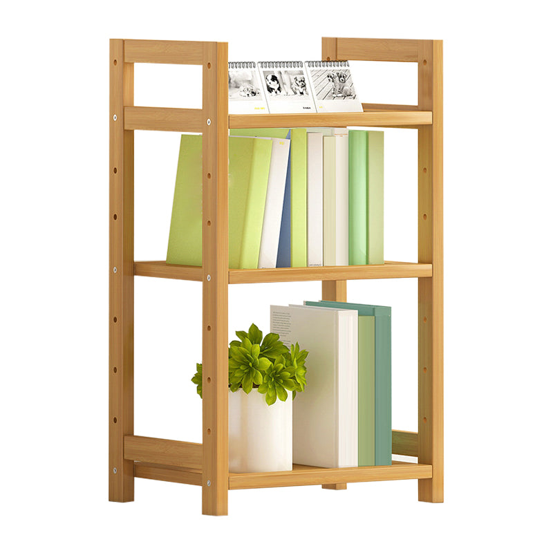 Modern Solid Bamboo Bookcase, Geometric Bookshelf for Any Room, 10" W