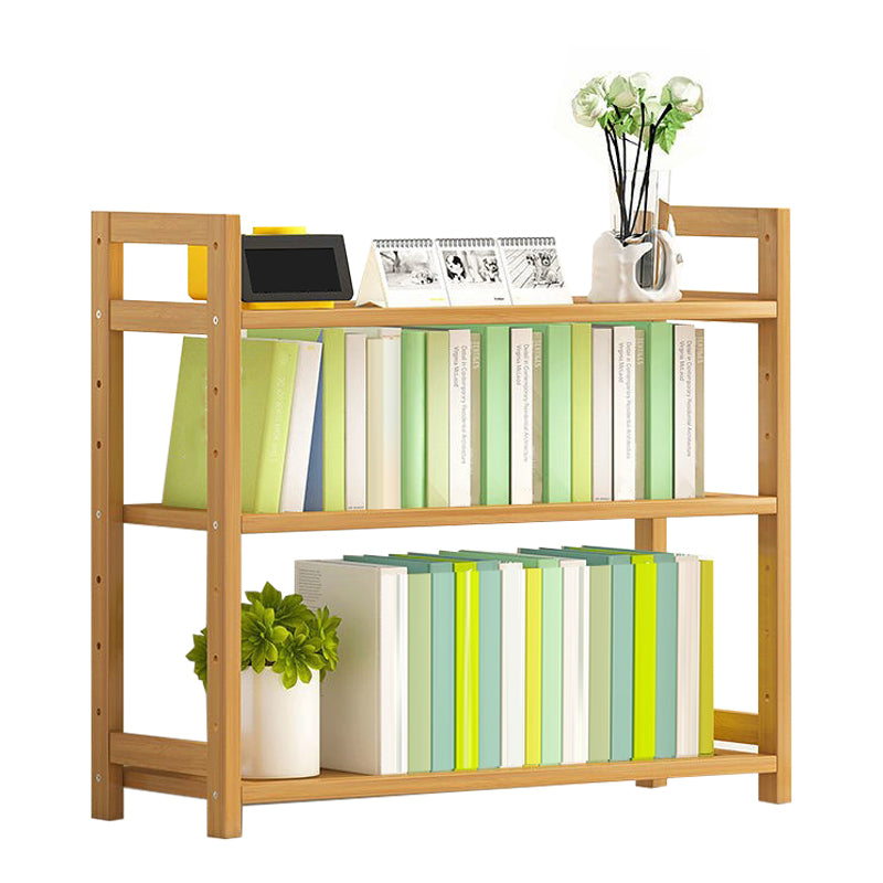 Modern Solid Bamboo Bookcase, Geometric Bookshelf for Any Room, 10" W