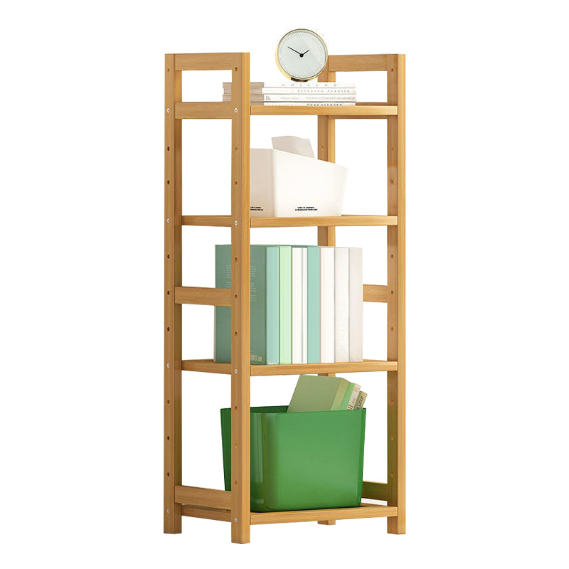 Modern Solid Bamboo Bookcase, Geometric Bookshelf for Any Room, 10" W