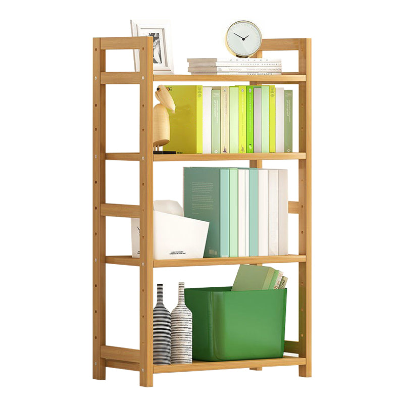 Modern Solid Bamboo Bookcase, Geometric Bookshelf for Any Room, 10" W