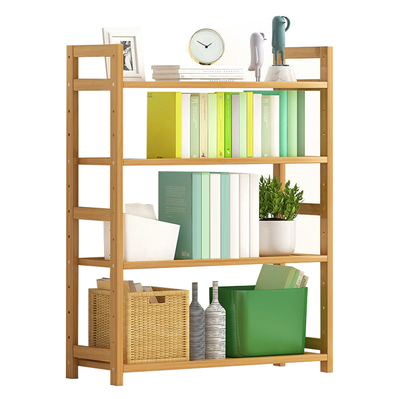 Modern Solid Bamboo Bookcase, Geometric Bookshelf for Any Room, 10" W