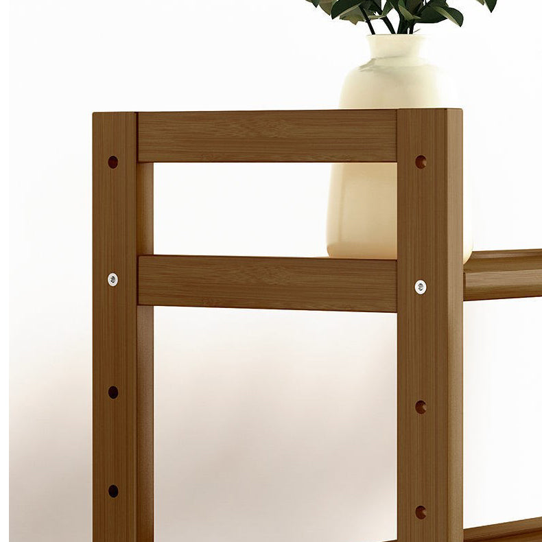 Modern Solid Bamboo Bookcase, Geometric Bookshelf for Any Room, 10" W