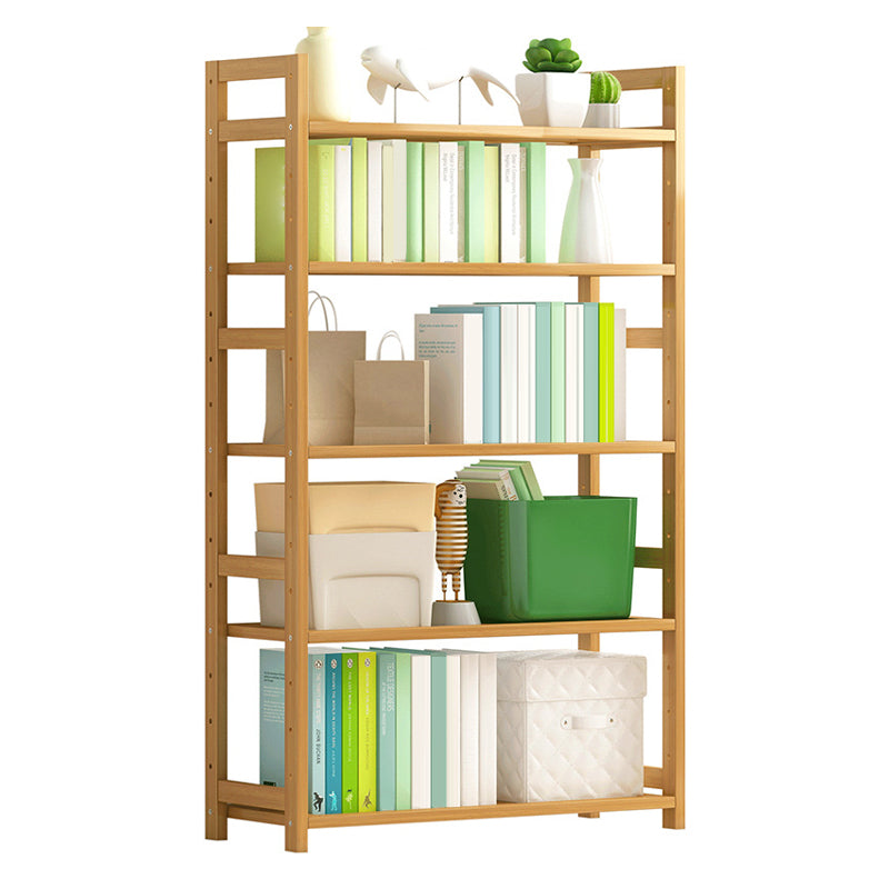 Modern Solid Bamboo Bookcase, Geometric Bookshelf for Any Room, 10" W