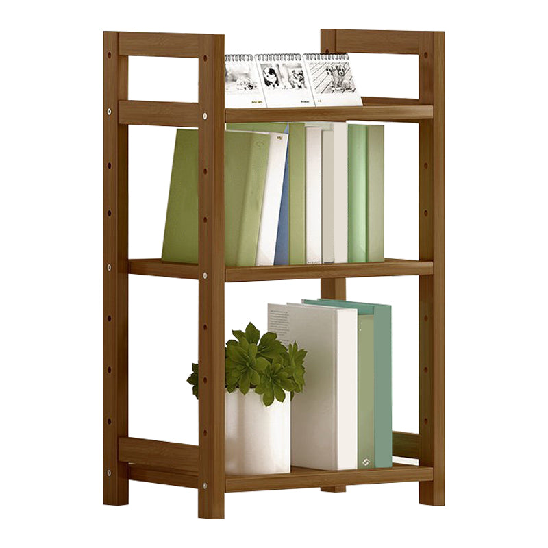 Modern Solid Bamboo Bookcase, Geometric Bookshelf for Any Room, 10" W