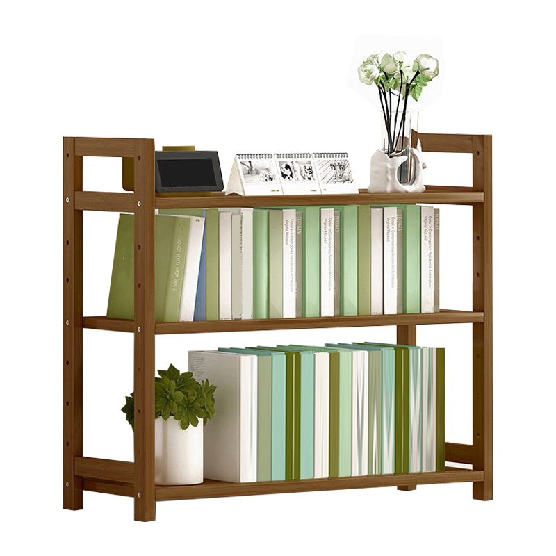 Modern Solid Bamboo Bookcase, Geometric Bookshelf for Any Room, 10" W