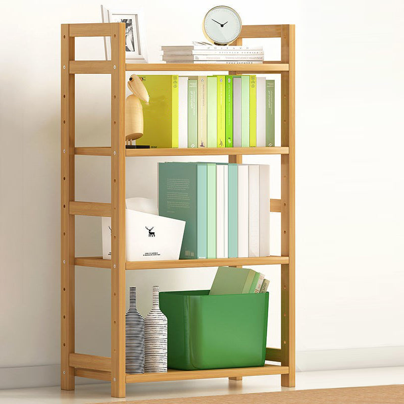 Modern Solid Bamboo Bookcase, Geometric Bookshelf for Any Room, 10" W