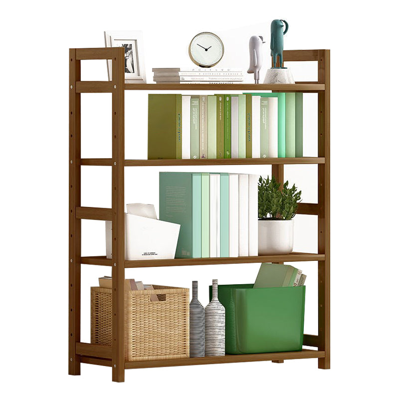 Modern Solid Bamboo Bookcase, Geometric Bookshelf for Any Room, 10" W