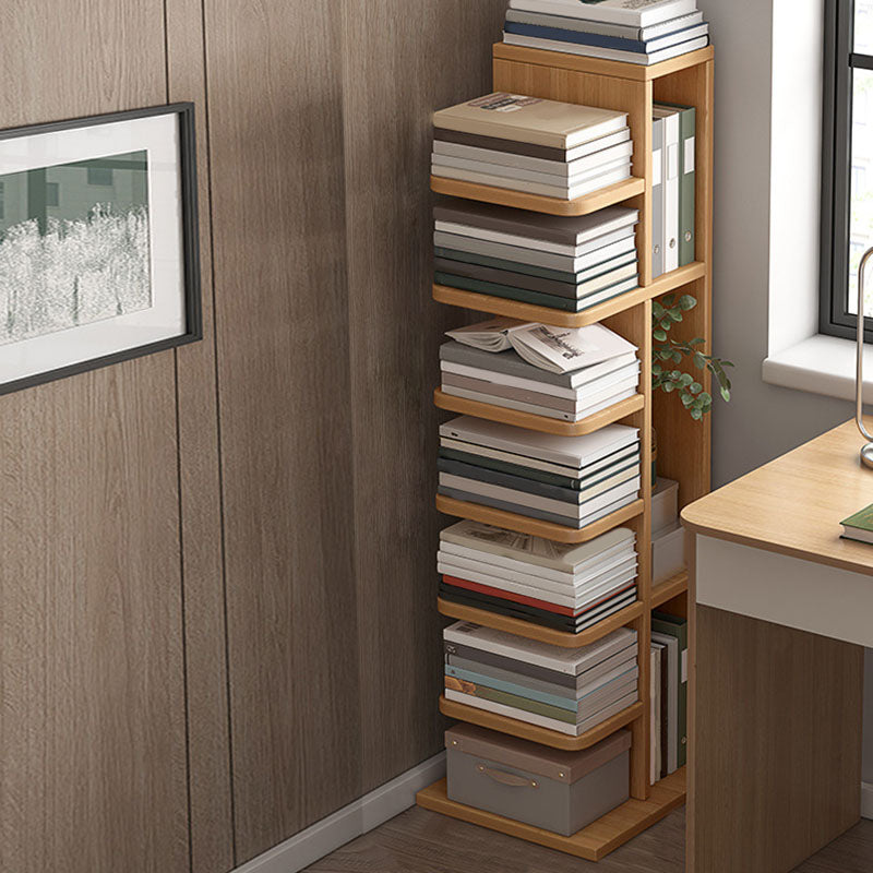 Modern 13.77" Wide Etagere Book Shelf Manufactured Wood Bookcase