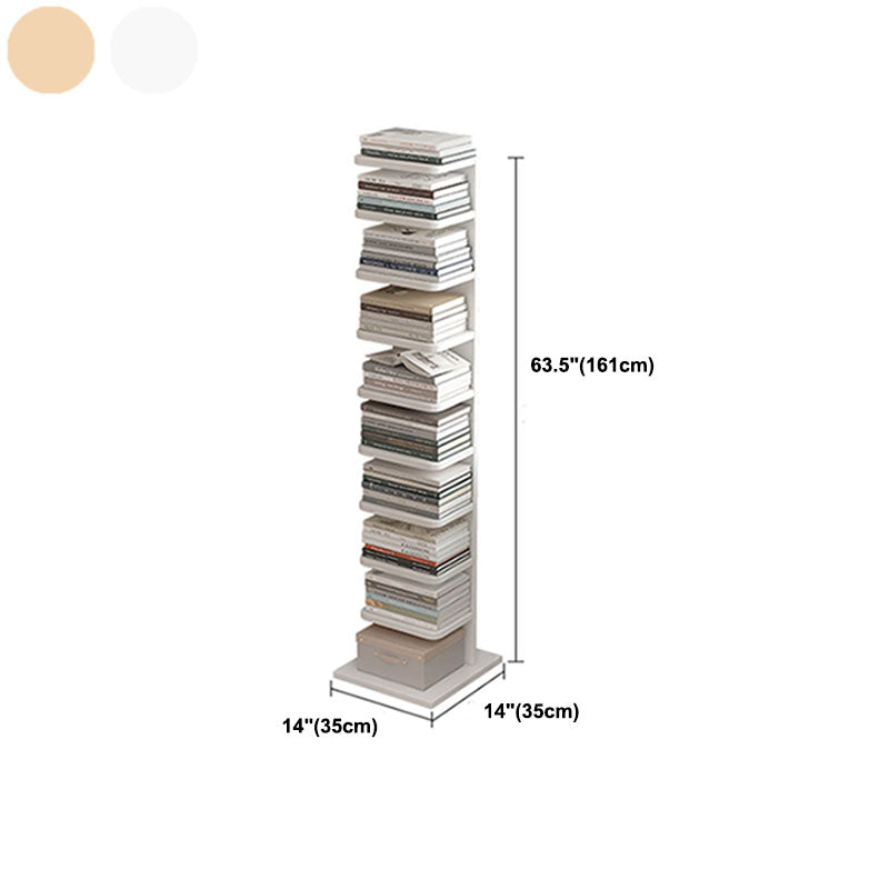 Modern 13.77" Wide Etagere Book Shelf Manufactured Wood Bookcase