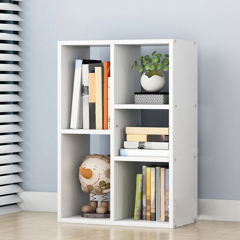 Closed Wooden Bookcase Modern Home Living Room Lattice Bookshelf