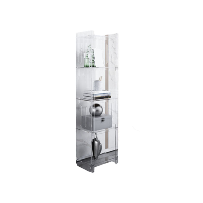 Closed Back Bookshelf Nordic Rectangle Acrylic Storage Bookcase