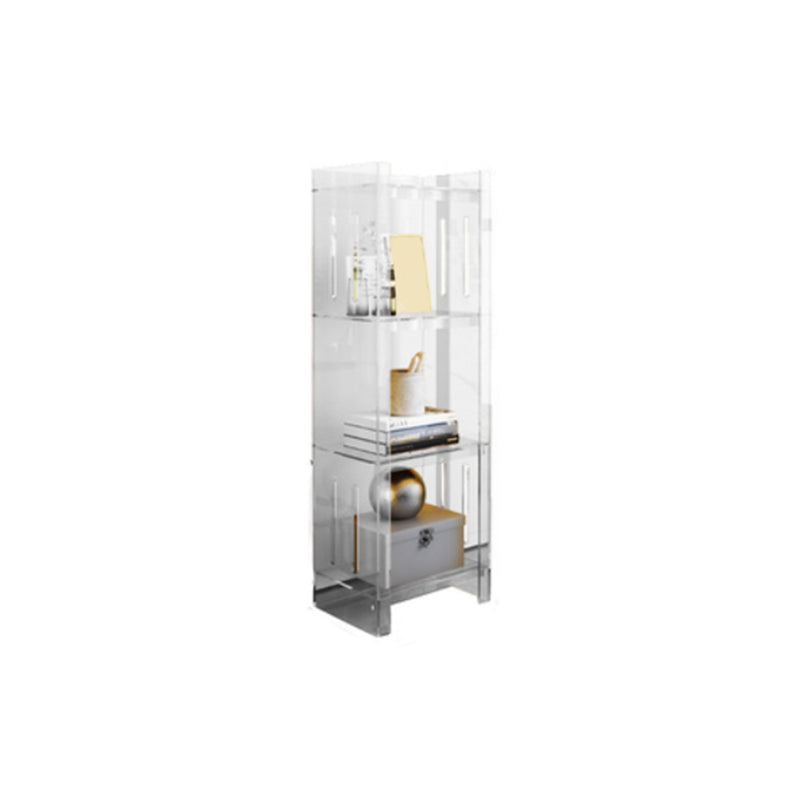 Closed Back Bookshelf Nordic Rectangle Acrylic Storage Bookcase