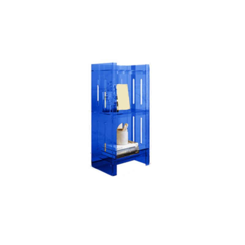 Closed Back Bookshelf Nordic Rectangle Acrylic Storage Bookcase