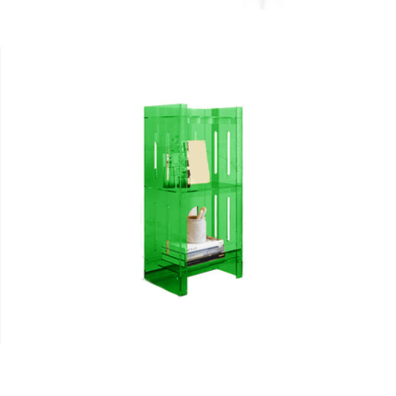 Closed Back Bookshelf Nordic Rectangle Acrylic Storage Bookcase