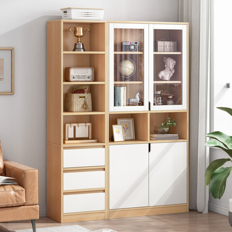 Closed Wooden Bookcase Modern Home Living Room Bedroom Standard Bookshelf